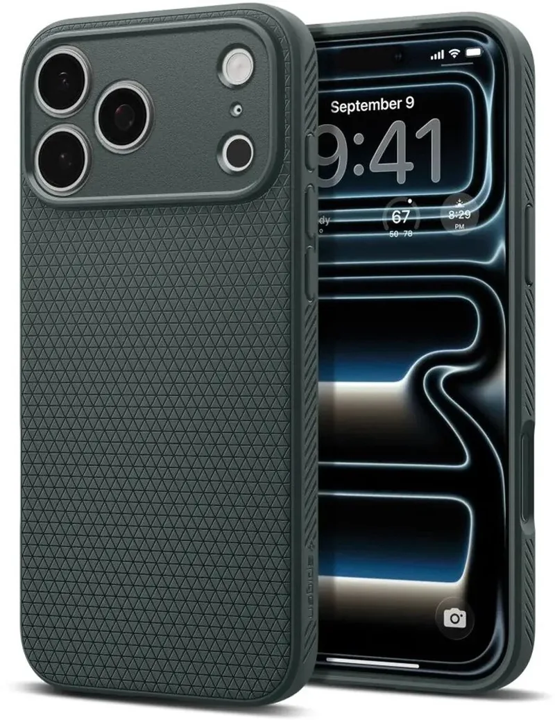 Liquid Air Hoesje Geschikt voor Apple iPhone 18 Pro / 17 Pro - Back Cover Flexibel TPU de Spigen en Vert – photo produit