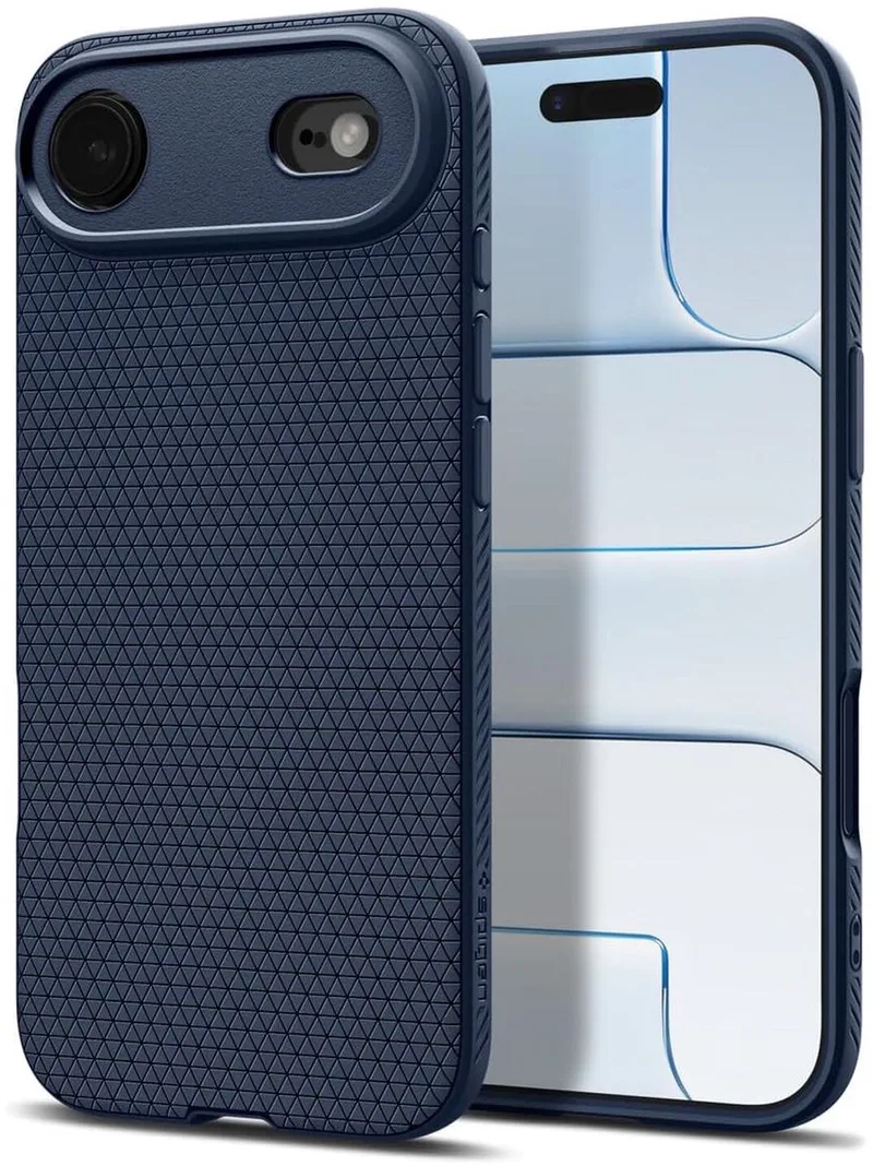 Liquid Air Hoesje Geschikt voor Apple iPhone Air - Back Cover Flexibel TPU von Spigen in Blau – Produktfoto