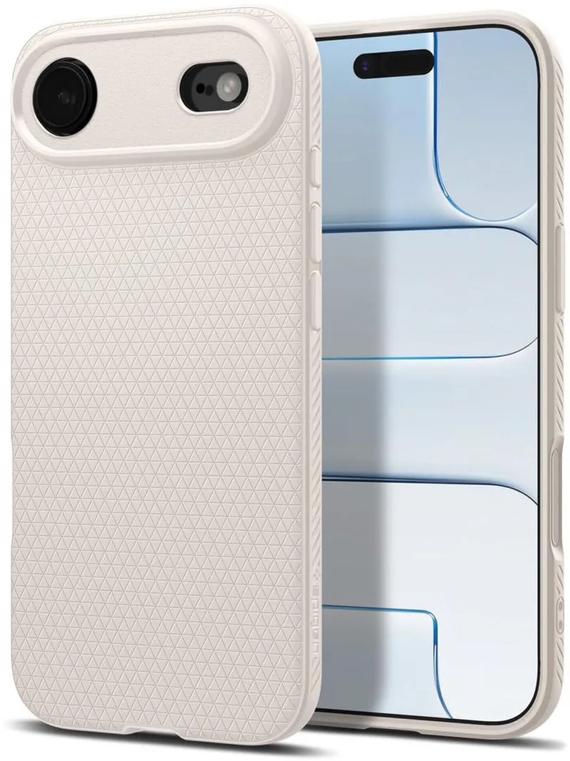 Liquid Air Hoesje Geschikt voor Apple iPhone Air - Back Cover Flexibel TPU Titanium von Spigen in Beige – Produktfoto
