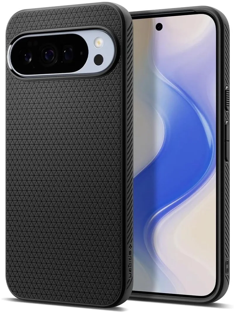 Liquid Air Hoesje Geschikt voor Google Pixel 10 / 10 Pro - Back Cover Flexibel TPU Matte fra Spigen i Sort – produktbillede