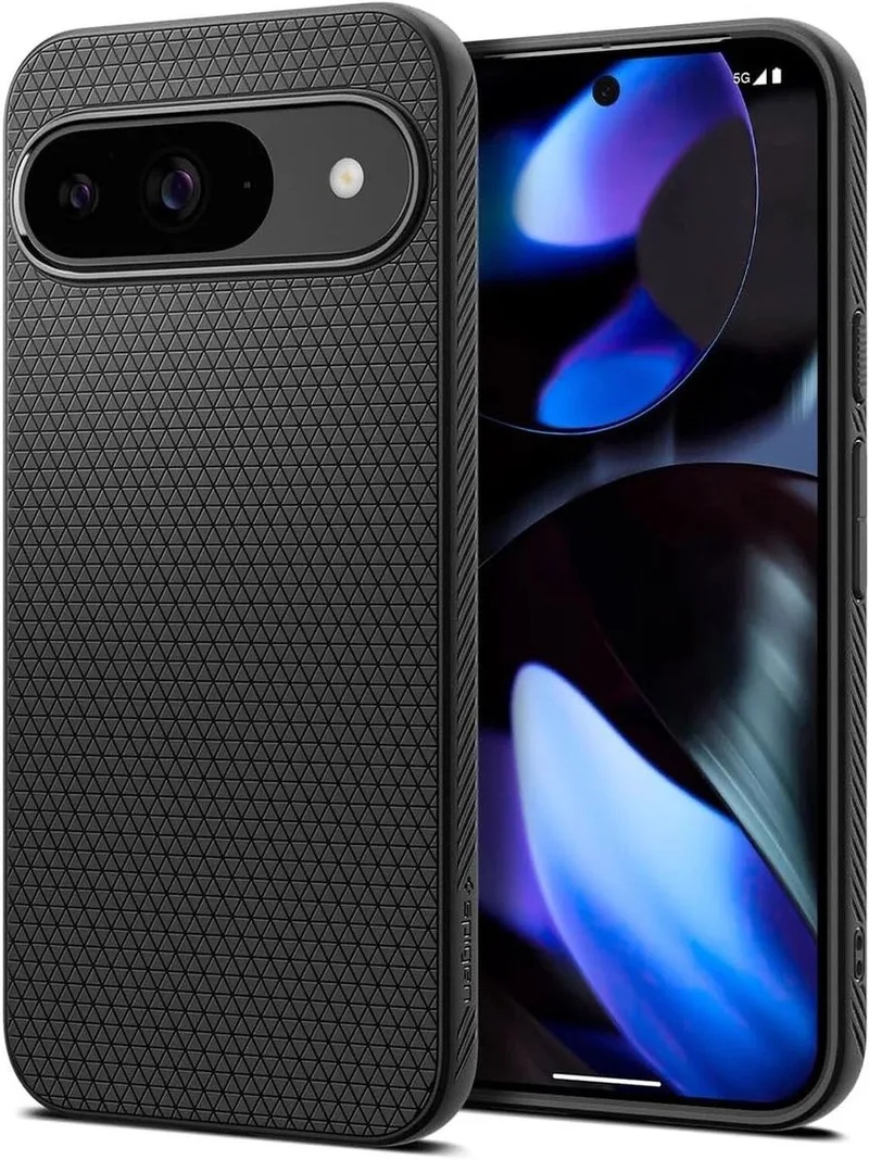 Liquid Air Hoesje Geschikt voor Google Pixel 9 / 9 Pro - Back Cover Flexibel TPU van Spigen in Zwart – productfoto