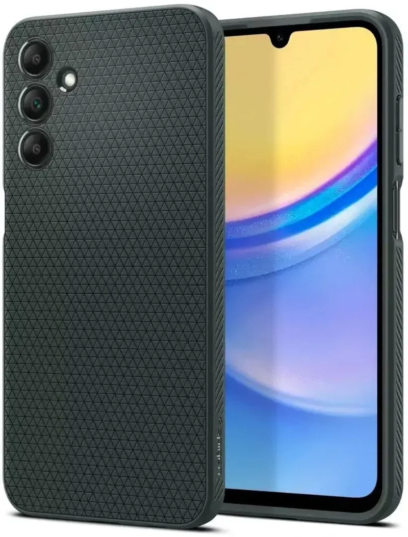 Liquid Air Hoesje Geschikt voor Samsung Galaxy A15 - Back Cover Flexibel TPU fra Spigen i Grøn – produktbillede
