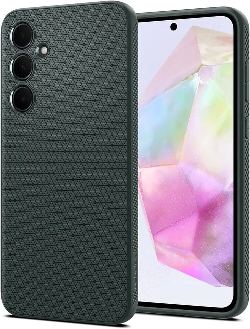 Liquid Air Hoesje Geschikt voor Samsung Galaxy A35 Back Cover Flexibel TPU by Spigen in Green – product photo