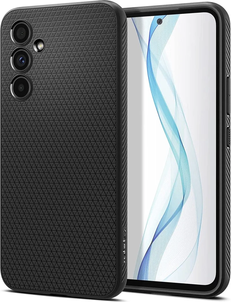 Liquid Air Hoesje Geschikt voor Samsung Galaxy A54 Back Cover Flexibel TPU by Spigen in Black – product photo