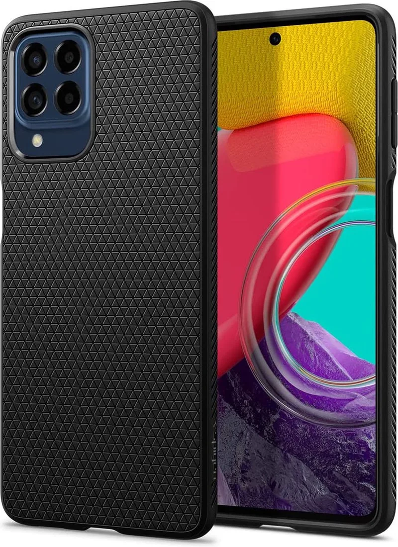 Liquid Air Hoesje Geschikt voor Samsung Galaxy M53 Back Cover van Spigen in Zwart – productfoto
