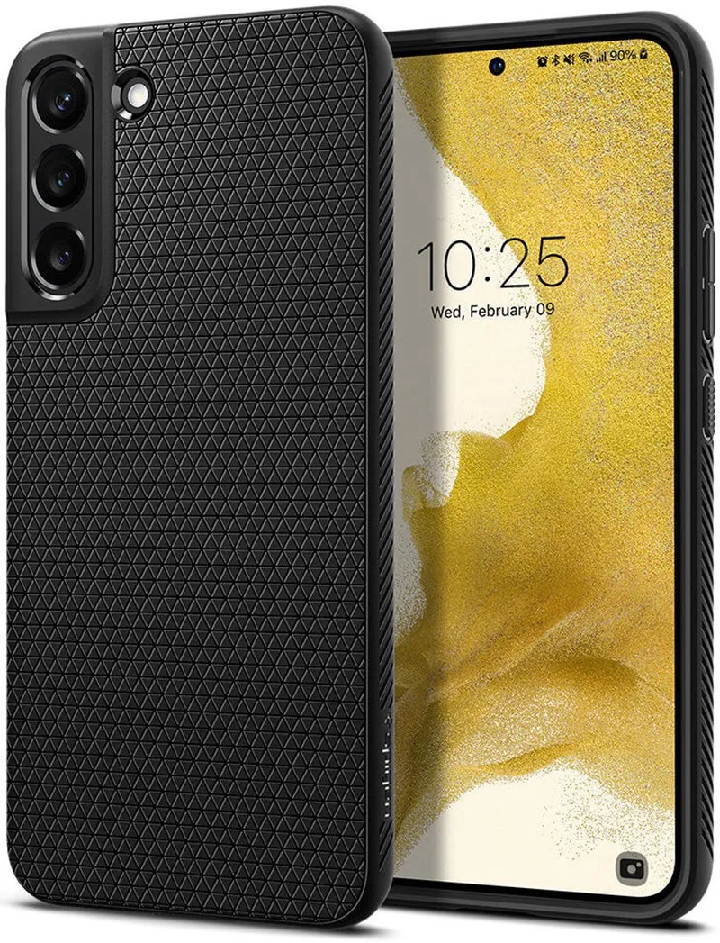 Liquid Air Hoesje Geschikt voor Samsung Galaxy S22 Back Cover by Spigen in Black – product photo