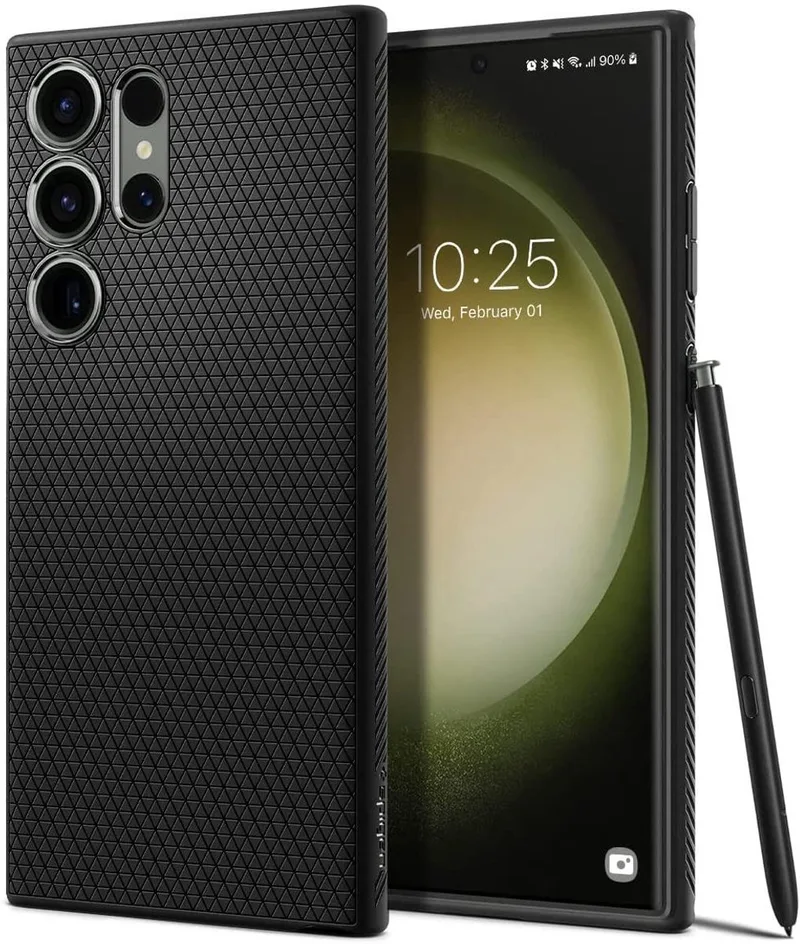 Liquid Air Hoesje Geschikt voor Samsung Galaxy S23 Ultra Back Cover de Spigen en Noir – photo produit