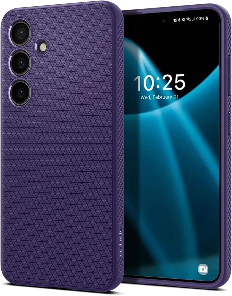 Liquid Air Hoesje Geschikt voor Samsung Galaxy S24 - Back Cover Flexibel TPU van Spigen in Paars – productfoto