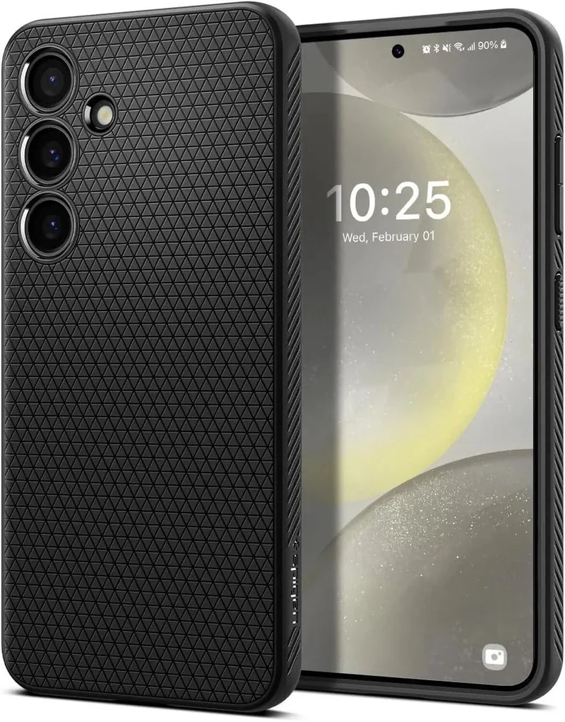 Liquid Air Hoesje Geschikt voor Samsung Galaxy S24 - Back Cover Flexibel TPU de Spigen en Noir – photo produit