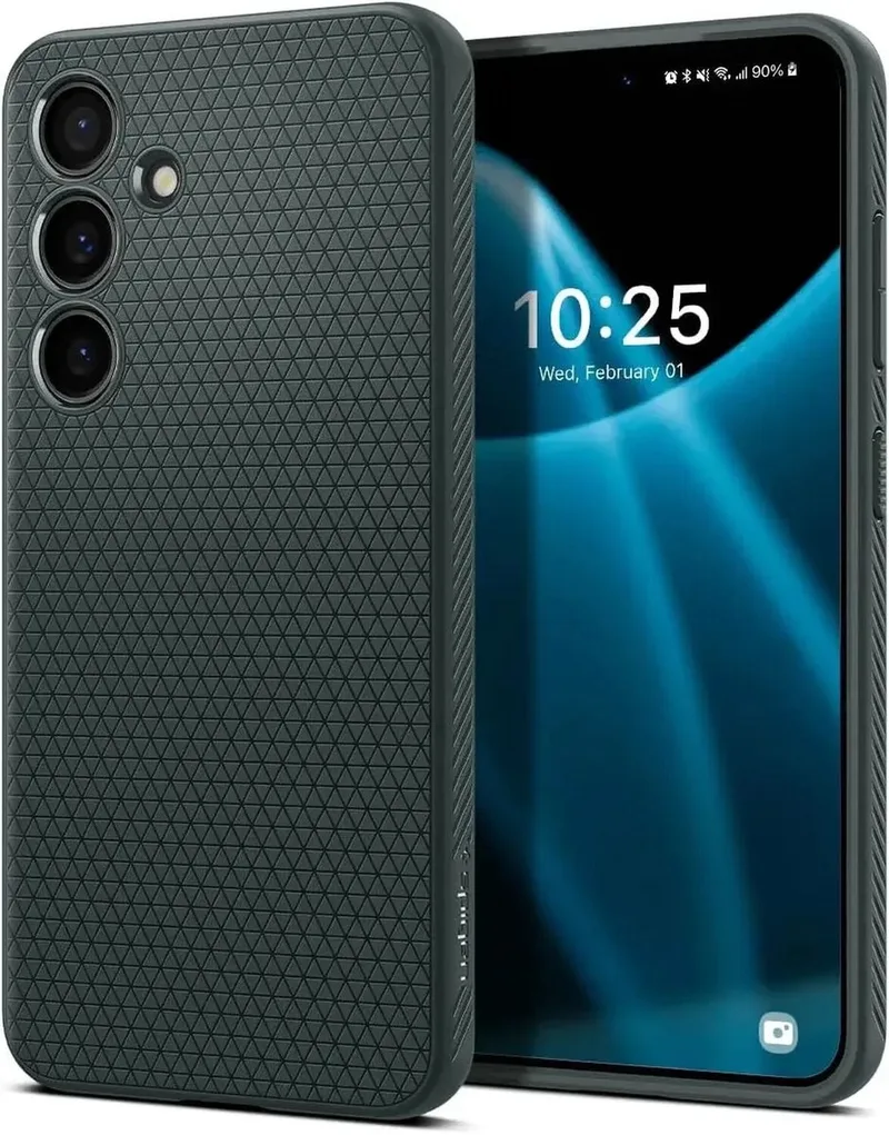 Liquid Air Hoesje Geschikt voor Samsung Galaxy S24 - Back Cover Flexibel TPU von Spigen in Grün – Produktfoto