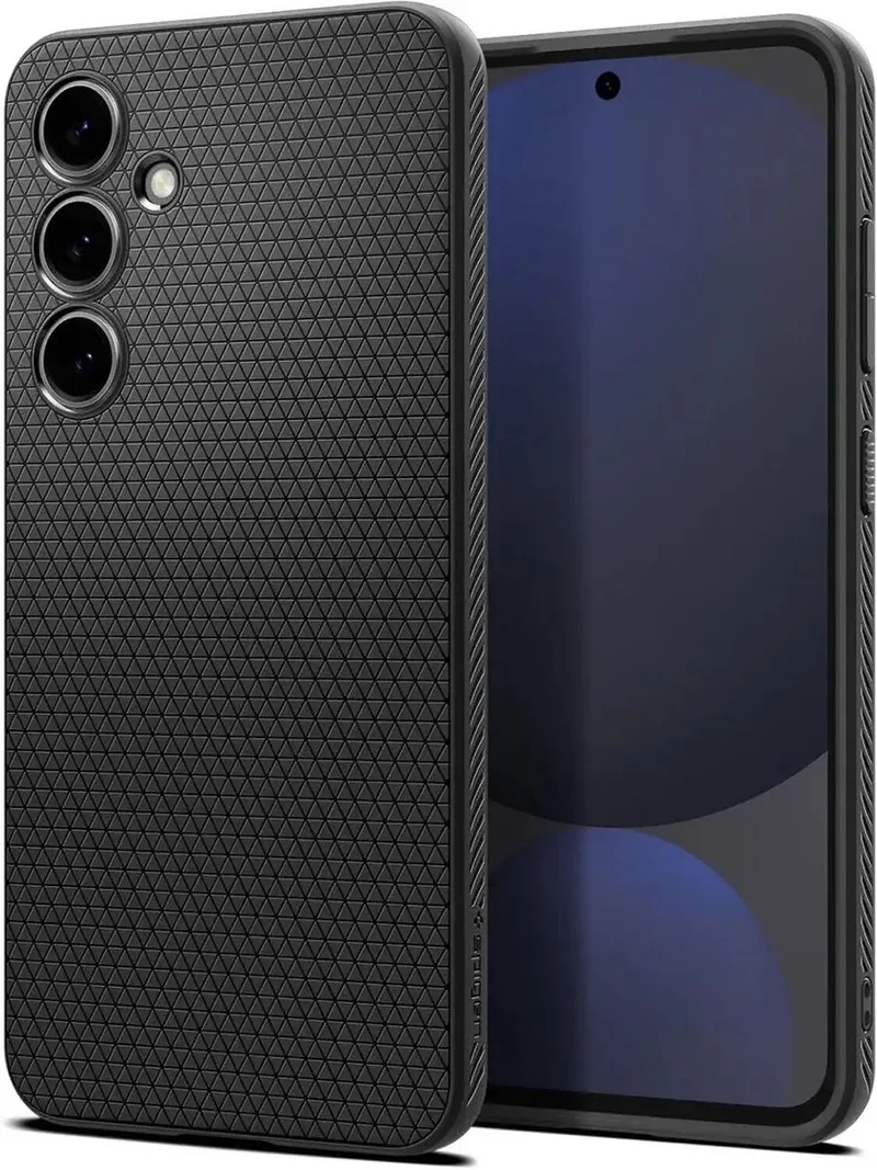 Liquid Air Hoesje Geschikt voor Samsung Galaxy S24 FE - Back Cover Flexibel TPU Matte de Spigen en Noir – photo produit