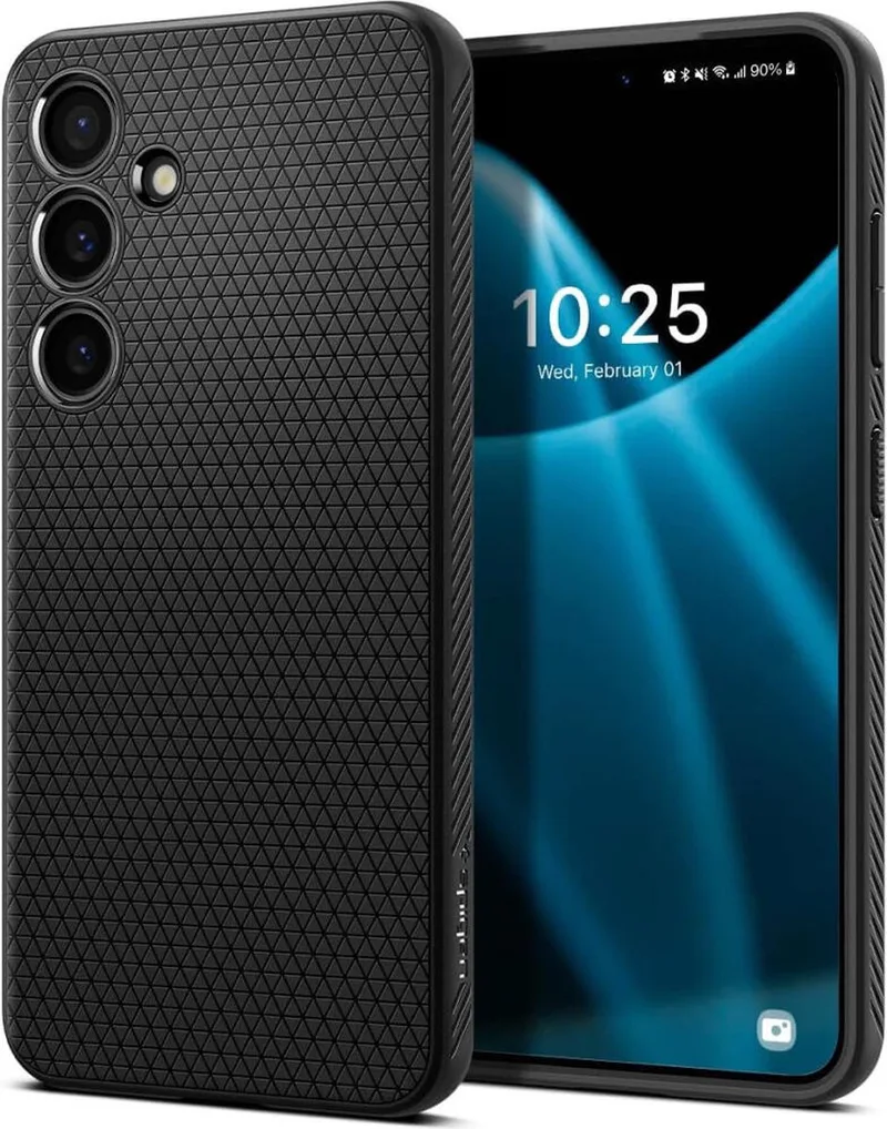 Liquid Air Hoesje Geschikt voor Samsung Galaxy S24 Plus Back Cover Flexibel TPU fra Spigen i Sort – produktbillede