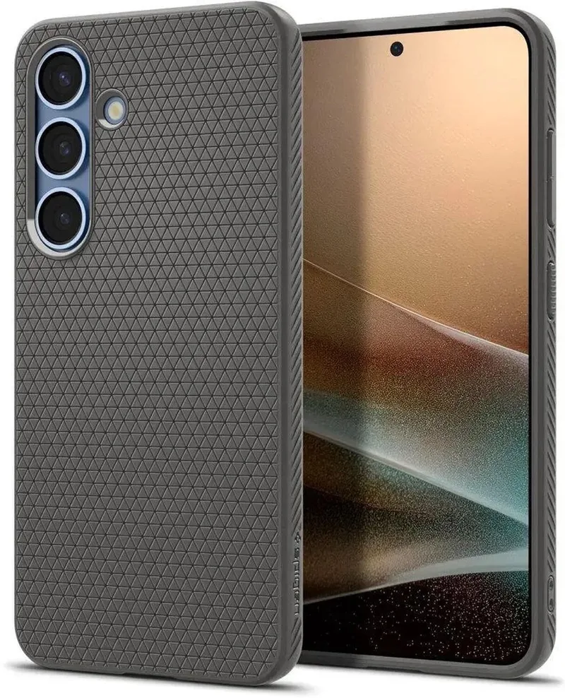Liquid Air Hoesje Geschikt voor Samsung Galaxy S25 - Back Cover Flexibel TPU by Spigen in Grey – product photo