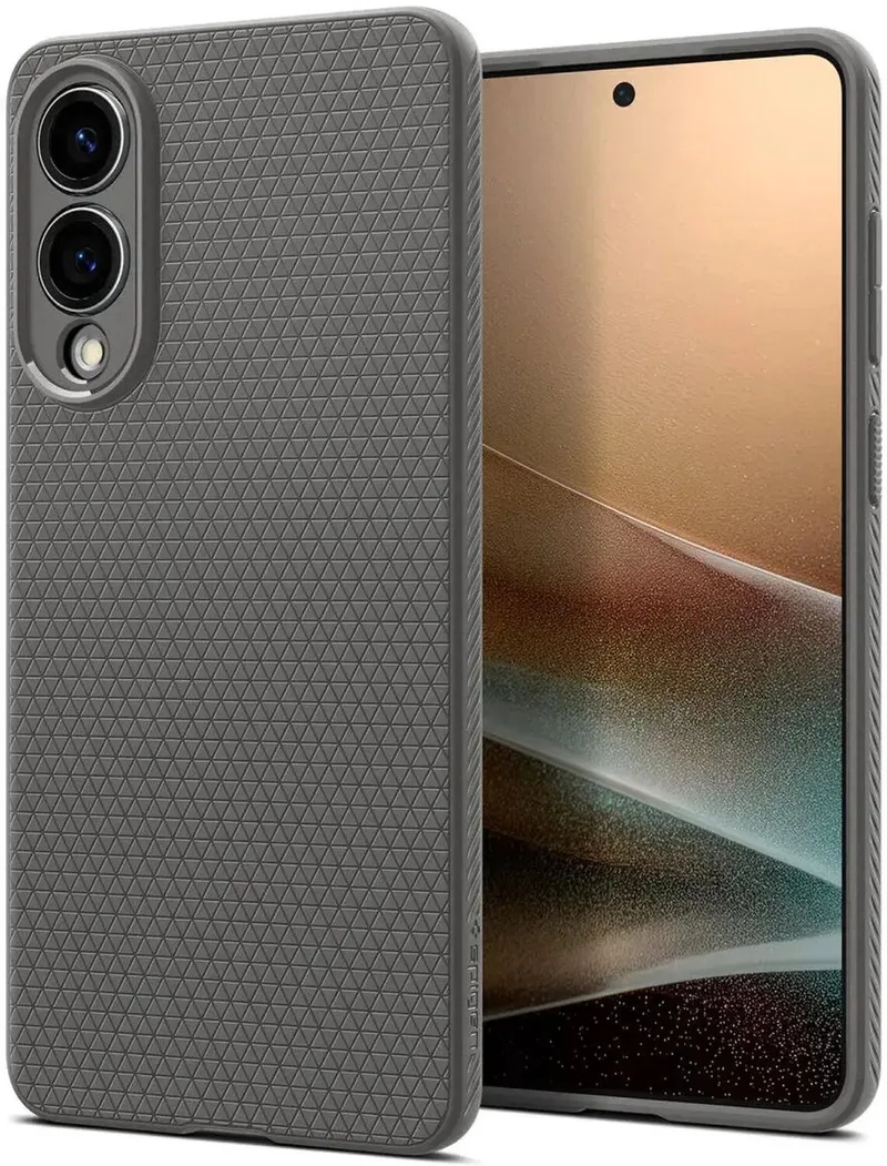 Liquid Air Hoesje Geschikt voor Samsung Galaxy S25 Edge - Back Cover Flexibel TPU från Spigen i Grå – produktbild