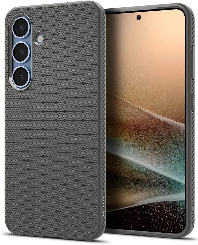 Liquid Air Hoesje Geschikt voor Samsung Galaxy S25 Plus - Back Cover Flexibel TPU Marmer från Spigen i Grå – produktbild