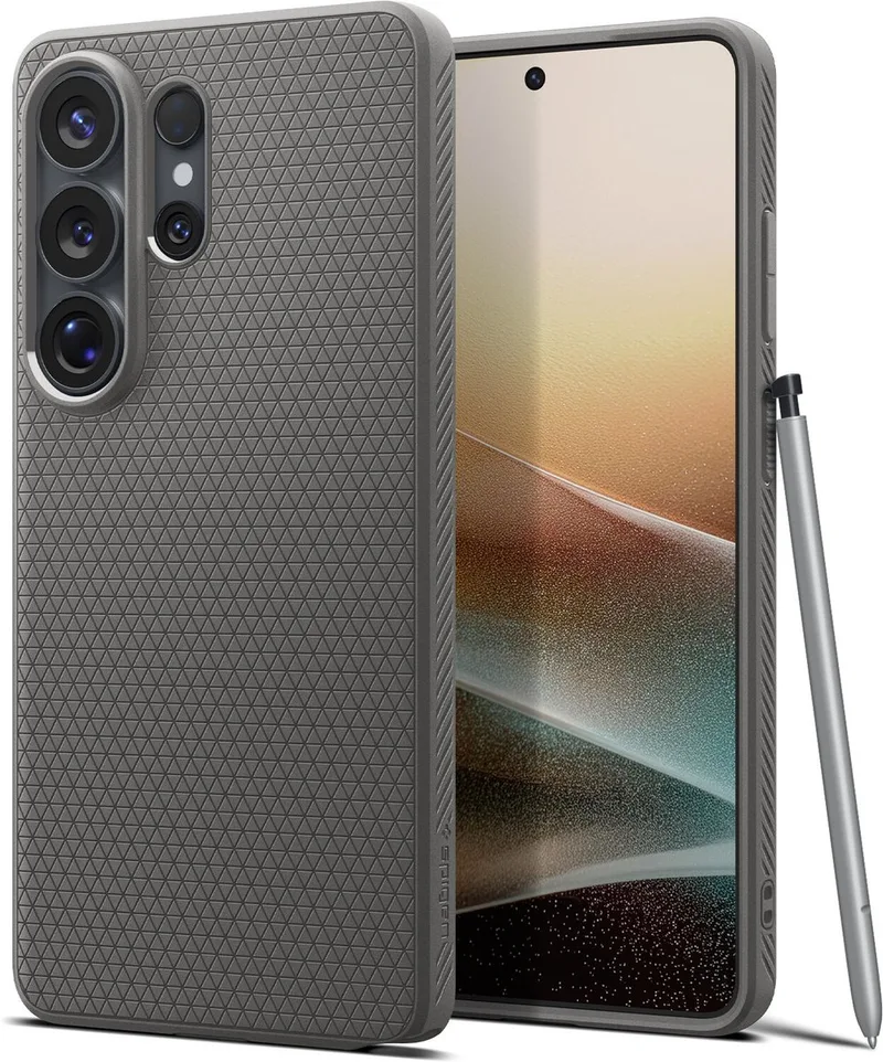 Liquid Air Hoesje Geschikt voor Samsung Galaxy S26 Ultra - Back Cover Flexibel TPU van Spigen in Grijs – productfoto