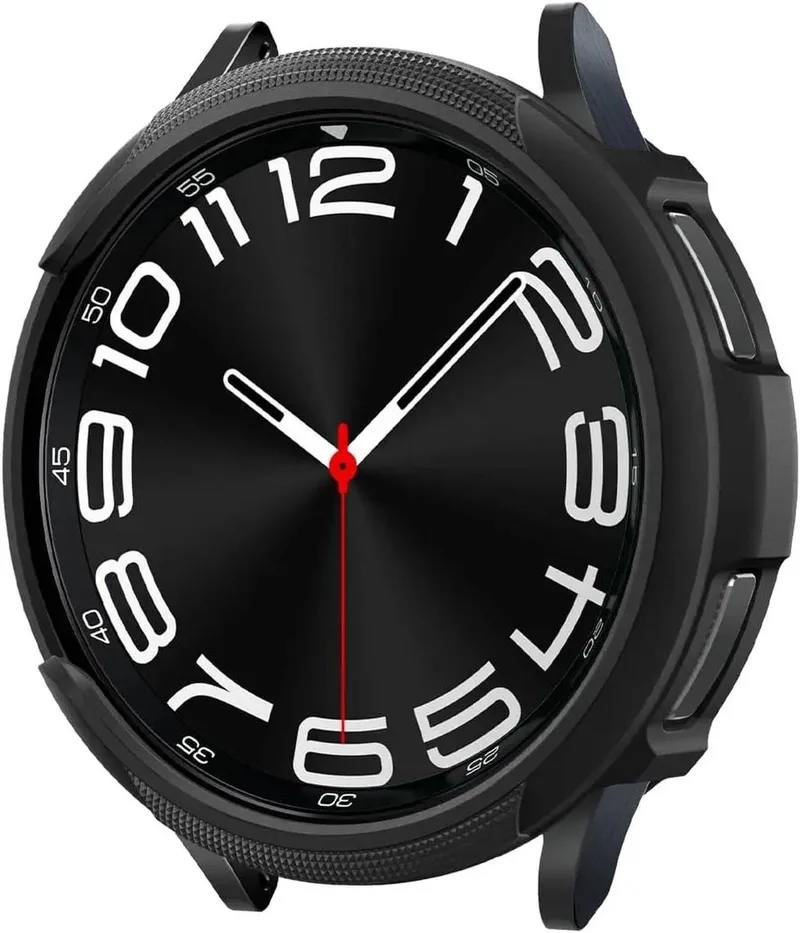 Liquid Air - Hoesje Geschikt voor Samsung Galaxy Watch 6 Classic 43MM - Bumper Case Matte van Spigen in Zwart – productfoto