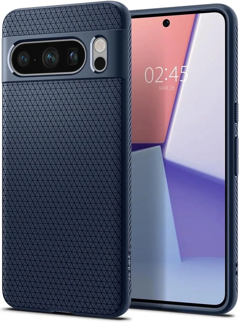 Liquid Air Hoesje voor de Google Pixel 8 Pro - Back Cover Flexibel TPU van Spigen in Blauw – productfoto