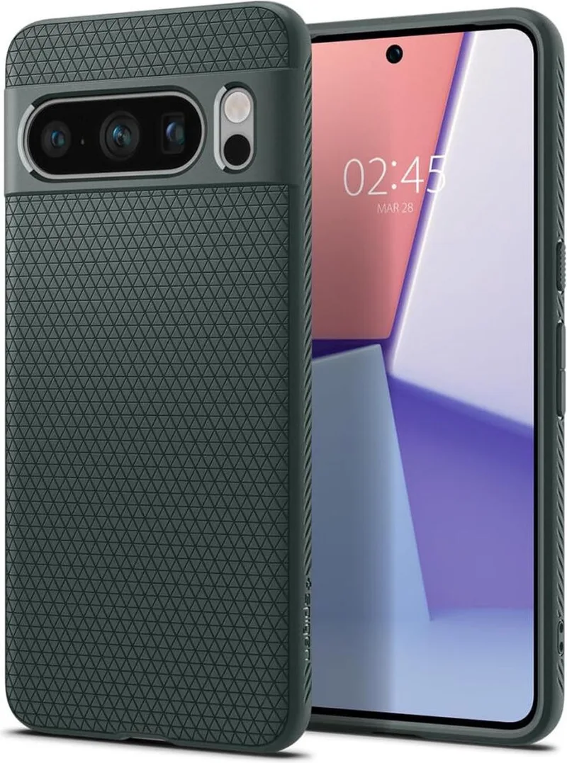 Liquid Air Hoesje voor de Google Pixel 8 Pro - Back Cover Flexibel TPU by Spigen in Green – product photo