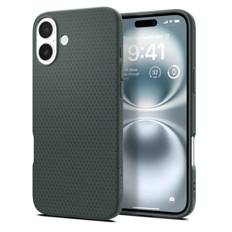 Liquid Air Hülle für iPhone 16 – Grün van Spigen – productfoto