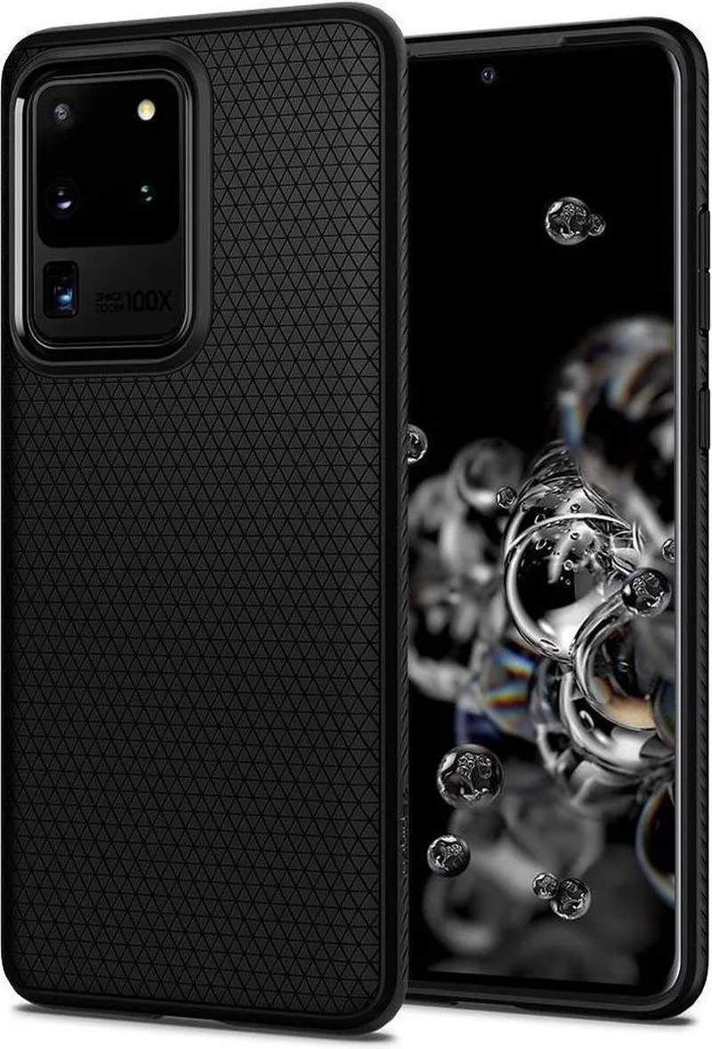 Liquid Air Samsung Galaxy S20 Ultra Hoesje Matte by Spigen in Black – product photo