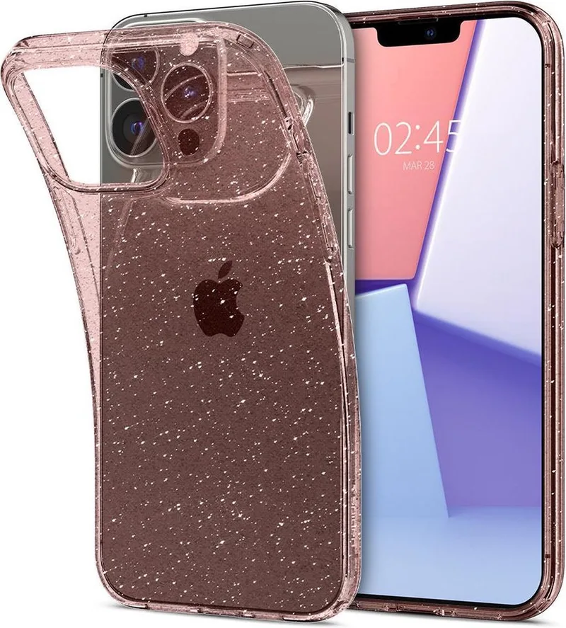 Liquid Crystal Apple iPhone 13 Pro Max Hoesje de Spigen en Rose – photo produit