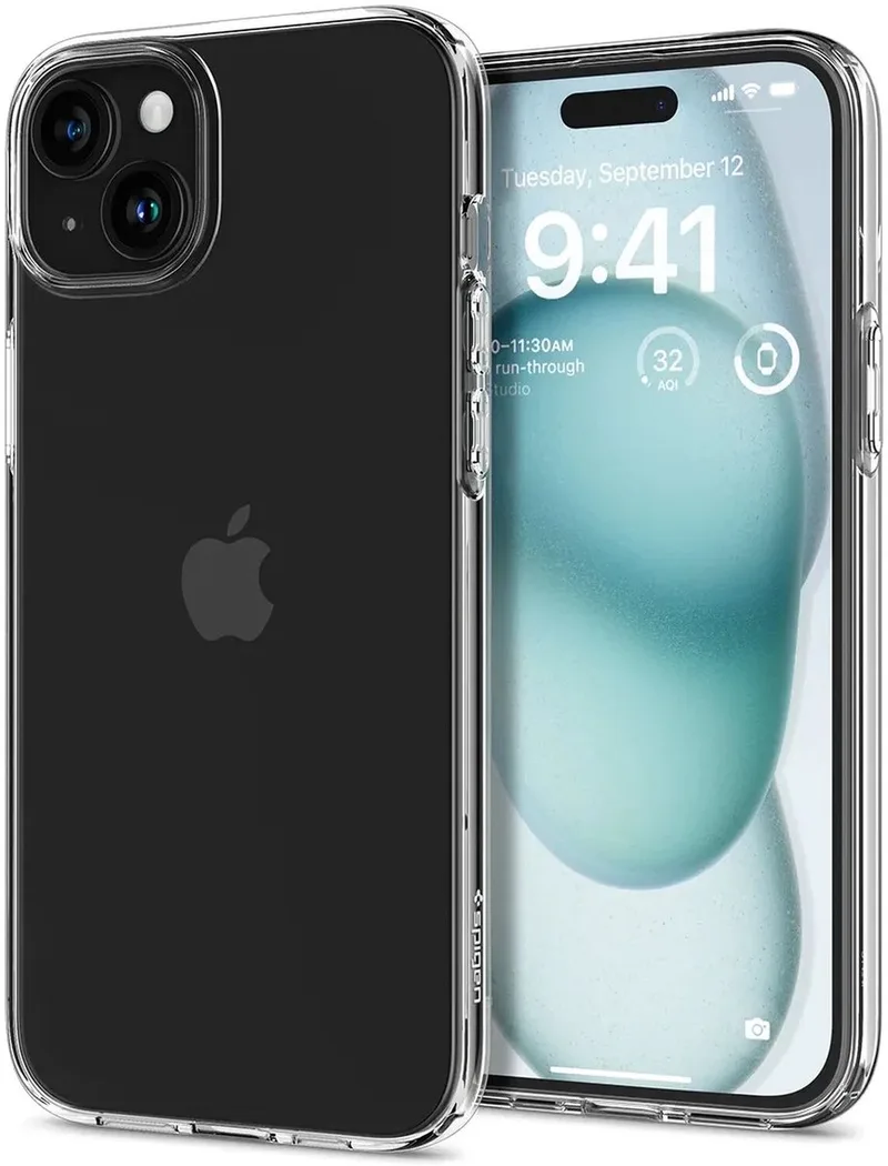 Liquid Crystal Apple iPhone 15 Hoesje från Spigen i Transparent – produktbild