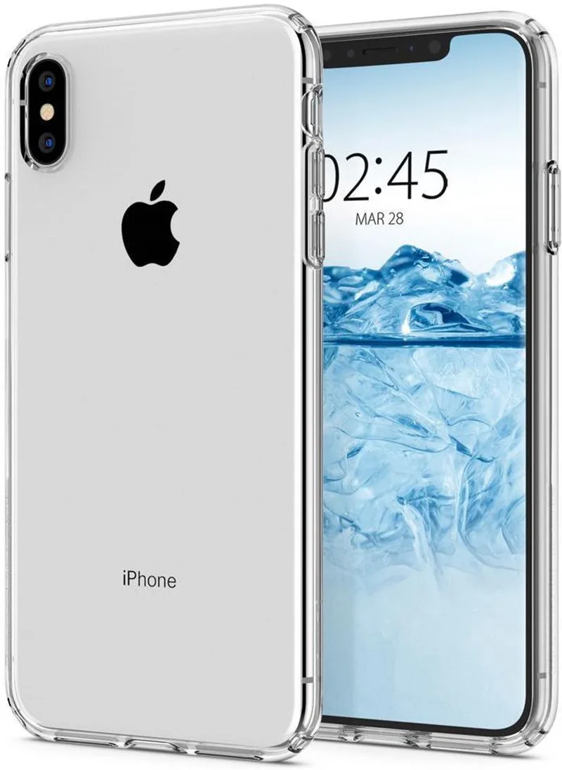 Liquid Crystal Apple iPhone XS Max Hoesje Crystal Clear van Spigen in Transparant – productfoto