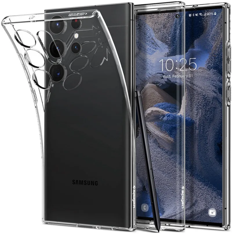 Liquid Crystal Geschikt voor Samsung S23 Ultra Back Cover von Spigen in Transparent – Produktfoto