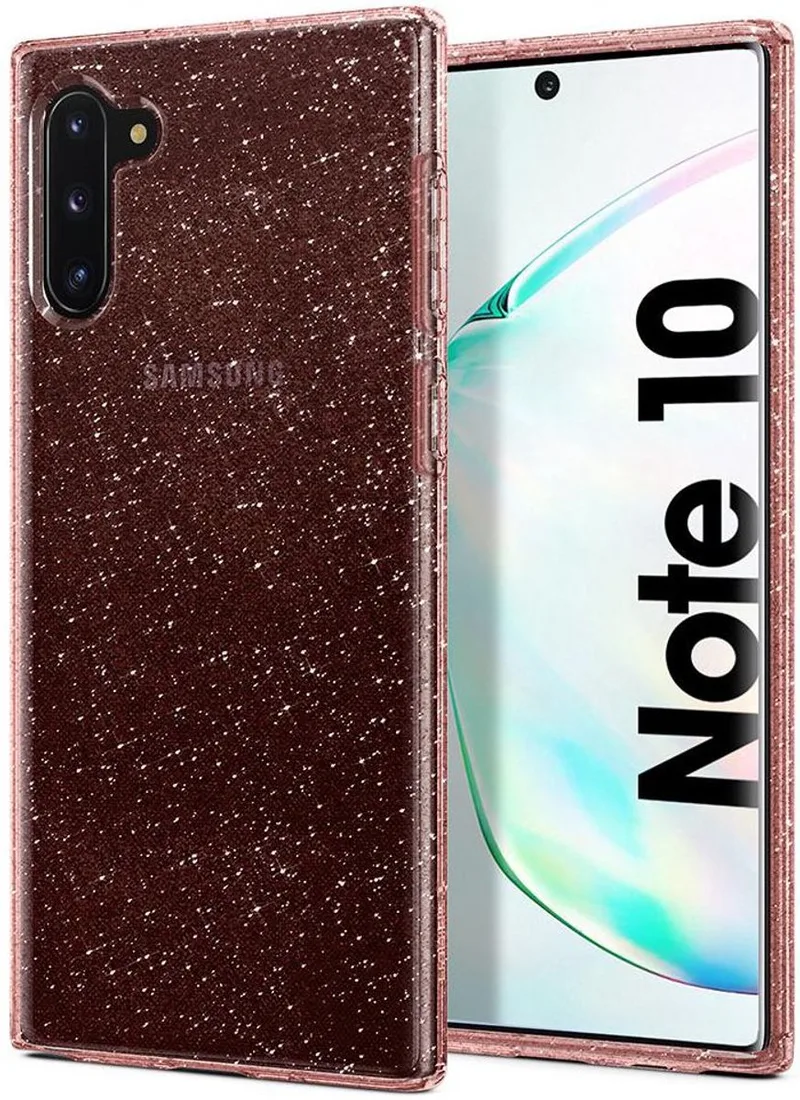 Liquid Crystal Hoesje Galaxy Note 10 Glitter van Spigen in Roze – productfoto