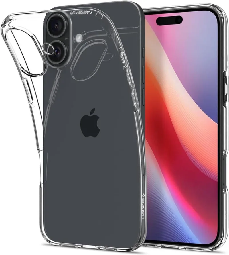 Liquid Crystal Hoesje Geschikt voor Apple iPhone 16 Plus - Back Cover TPU by Spigen in Transparent – product photo
