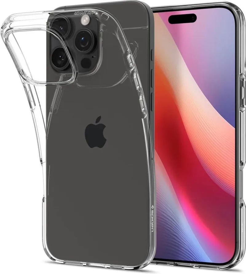 Liquid Crystal Hoesje Geschikt voor Apple iPhone 16 Pro - Back Cover TPU de Spigen en Transparent – photo produit