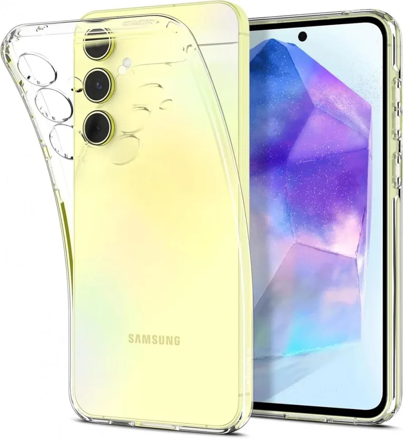 Liquid Crystal Hoesje Geschikt voor Samsung Galaxy A55 Back Cover van Spigen in Transparant – productfoto