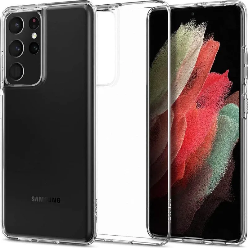 Liquid Crystal Hoesje Geschikt voor Samsung Galaxy S21 Ultra by Spigen in Transparent – product photo