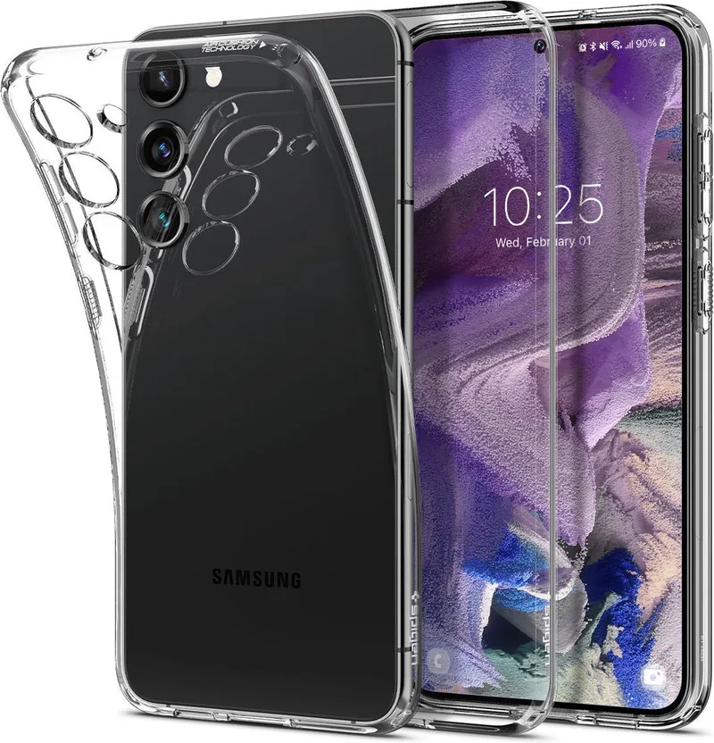 Liquid Crystal Hoesje Geschikt voor Samsung Galaxy S23 Back Cover fra Spigen i Gennemsigtig – produktbillede