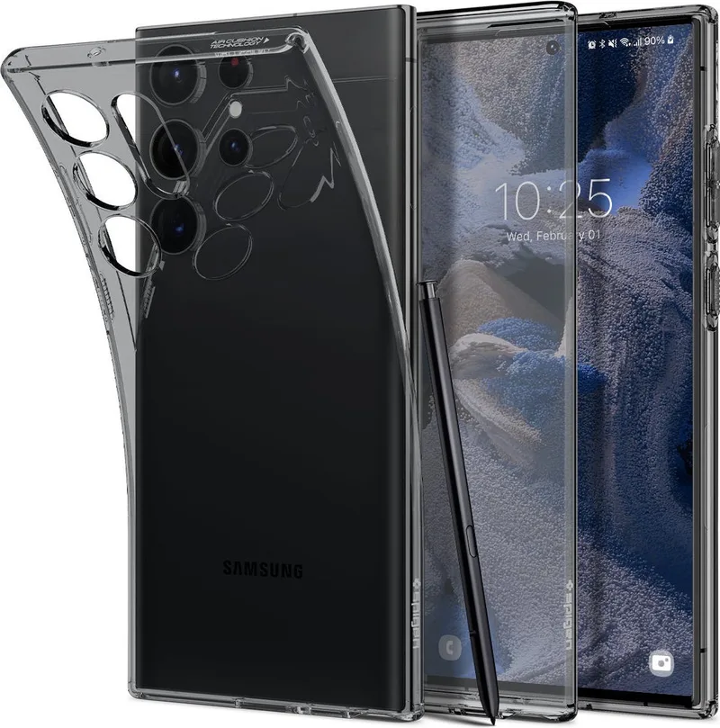 Liquid Crystal Hoesje Geschikt voor Samsung Galaxy S23 Ultra Back Cover fra Spigen i Sort – produktbillede
