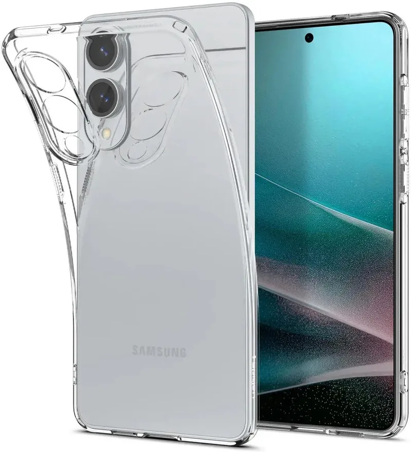 Liquid Crystal Hoesje Geschikt voor Samsung Galaxy S25 Edge - Back Cover TPU van Spigen in Transparant – productfoto