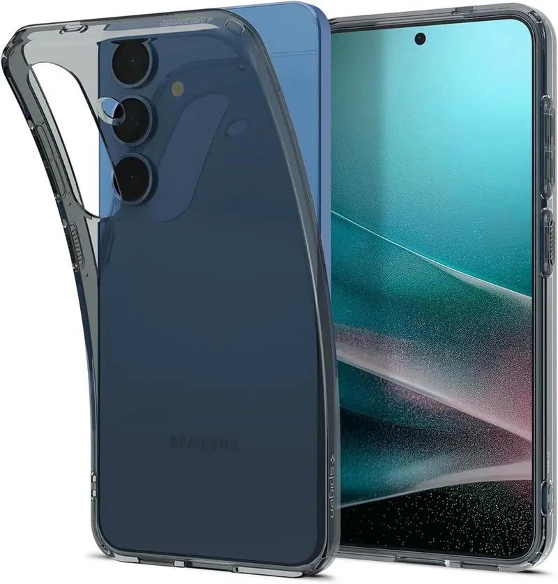 Liquid Crystal Hoesje Geschikt voor Samsung Galaxy S25 Plus - Back Cover TPU Space Crystal van Spigen in Zwart – productfoto