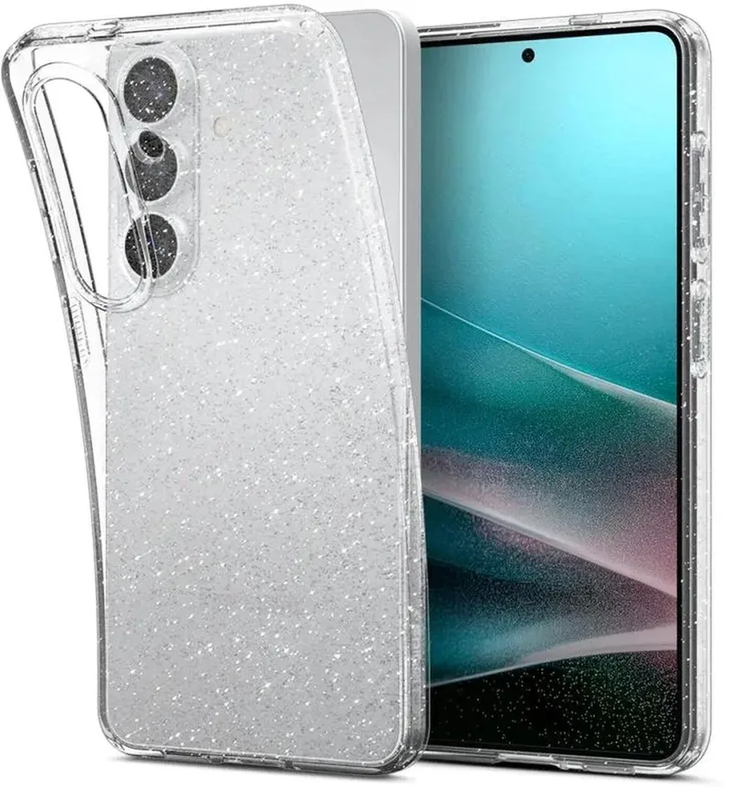 Liquid Crystal Hoesje Geschikt voor Samsung Galaxy S26 - Back Cover TPU Glitter von Spigen in Transparent – Produktfoto