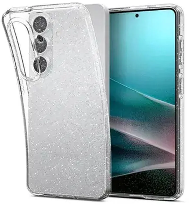 Liquid Crystal Hoesje Geschikt voor Samsung Galaxy S26 Plus - Back Cover TPU Glitter van Spigen in Transparant – productfoto