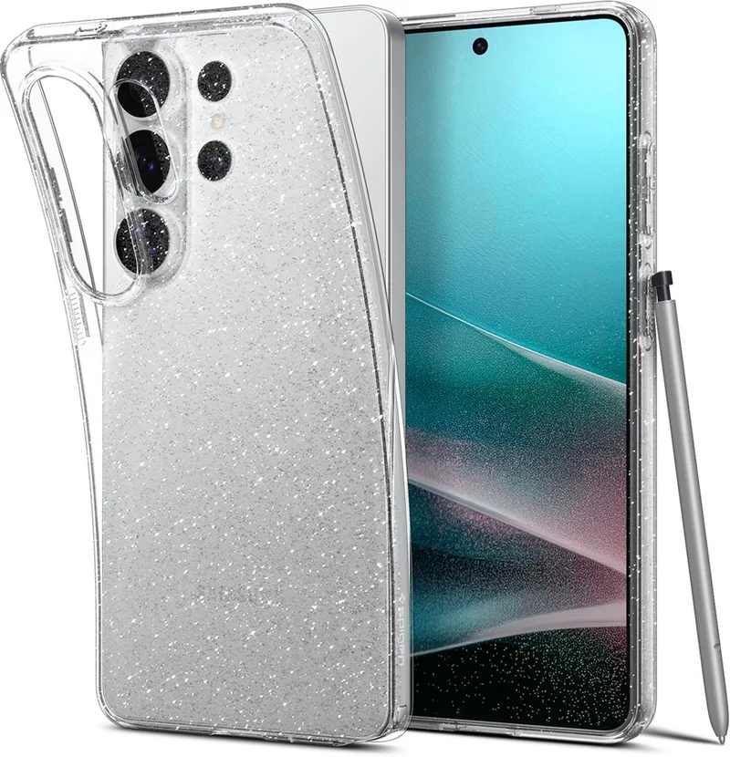 Liquid Crystal Hoesje Geschikt voor Samsung Galaxy S26 Ultra - Back Cover TPU Glitter von Spigen in Transparent – Produktfoto