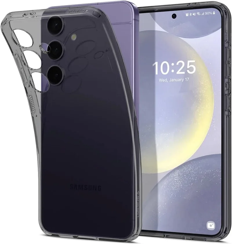 Liquid Crystal Hoesje Geschikt voor Samsung S24 Plus Back Cover von Spigen in Schwarz – Produktfoto