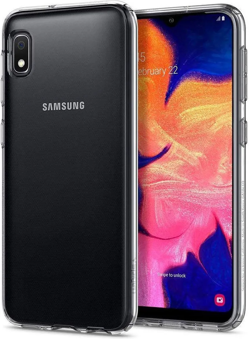 Liquid Crystal Hoesje Samsung Galaxy A10E van Spigen in Transparant – productfoto