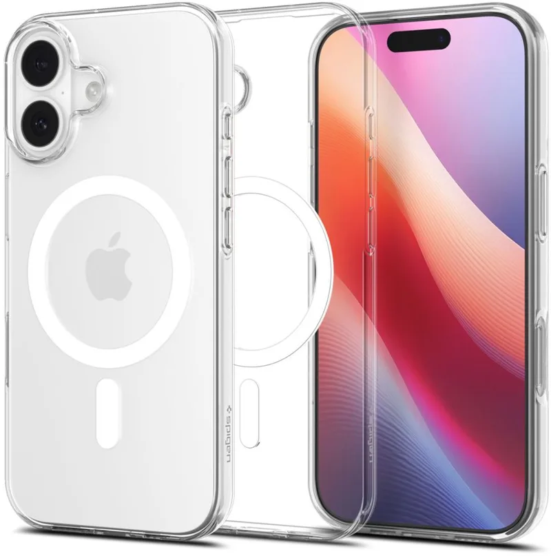 Liquid Crystal Magsafe Case Voor Iphone 17 Transparante Bescherming fra Spigen i Sort – produktbillede