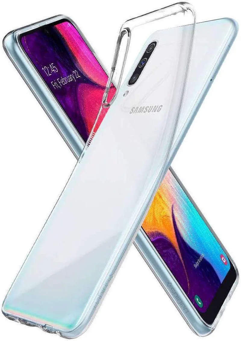 Liquid Crystal Samsung Galaxy A50 Hoesje de Spigen en Transparent – photo produit