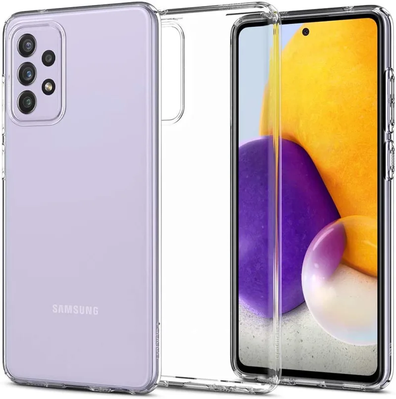 Liquid Crystal Samsung Galaxy A72 Hoesje von Spigen in Transparent – Produktfoto