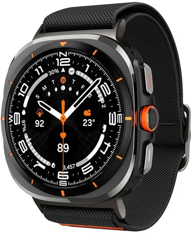 Lite Fit - Bandje Geschikt voor Samsung Galaxy Watch Ultra 2 / 1 von Spigen in Schwarz – Produktfoto