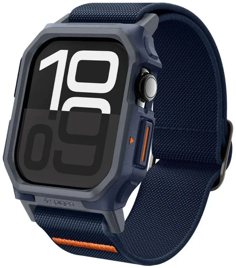 Lite Fit Pro - Hoesje en Bandje Geschikt voor Apple Watch 11/10 46MM by Spigen in Blue – product photo