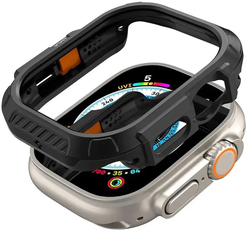 Lock Fit - Apple Watch Ultra 49MM 3/2/1 Case från Spigen i Svart – produktbild