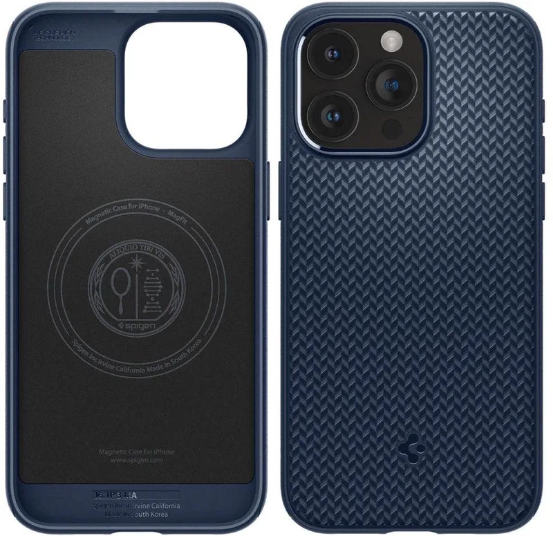 Mag Armor Hoesje Geschikt voor Apple iPhone 15 Pro Max MagSafe by Spigen in Blue – product photo
